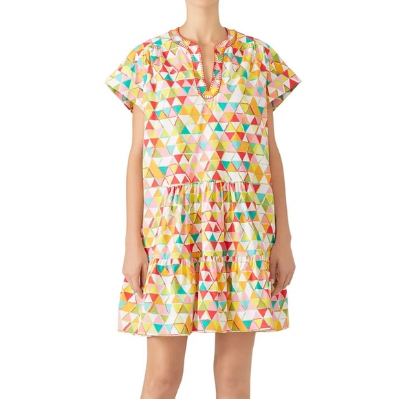 SALONI Printed Ashley B Shift Dress Size 2 in Multicolor - Picture 2 of 14